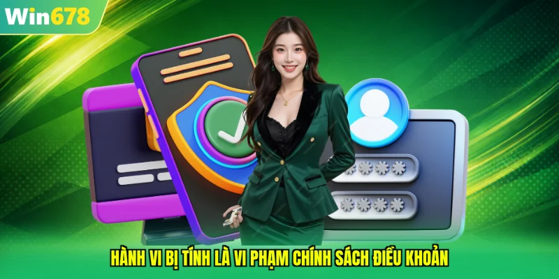 Hành vi bị tính là vi phạm chính sách điều khoản